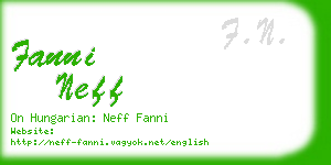 fanni neff business card